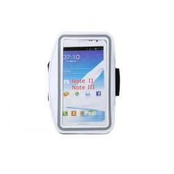 [WHITE] SPORTY Armband+ Key Holder for SAMSUNG NOTE II/III/5.3"-5.5"Smartphone